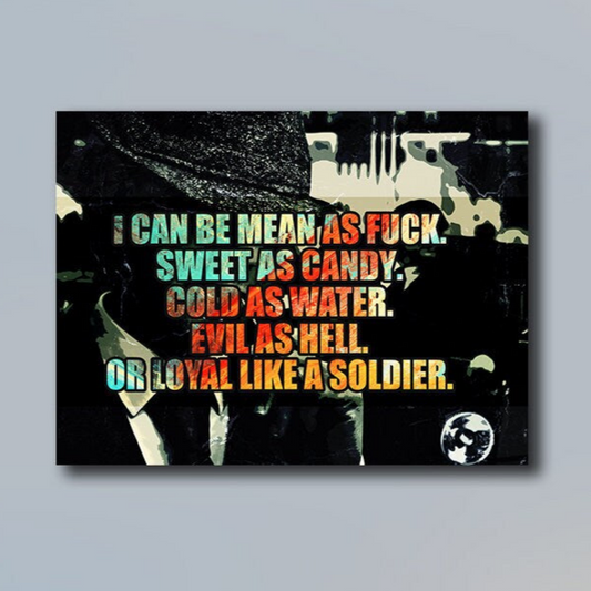 Loyal Like A Soldier Canvas Wall Art, Motivational Wall Art, Motivational Decor, Office Decor, Inspirational Art