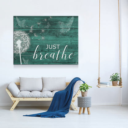 Just Breathe Canvas Wall Art, Inspirational Wall Art, Romantic Wall Art, Anniversary Gift, Couples Gift, Wedding Gift, Bedroom Decor