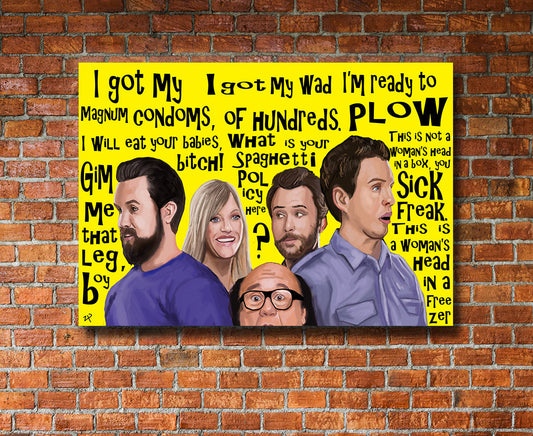 Always Sunny In Philadelphia Canvas Wall Art, Funny Sunny Quotes, Always Sunny, Home Decor, Danny Devito