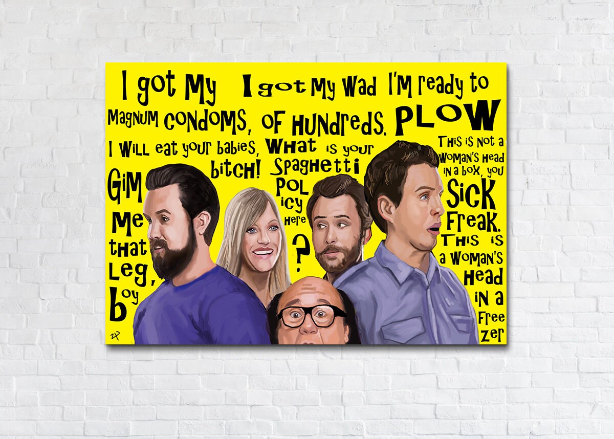 Always Sunny In Philadelphia Canvas Wall Art, Funny Sunny Quotes, Always Sunny, Home Decor, Danny Devito