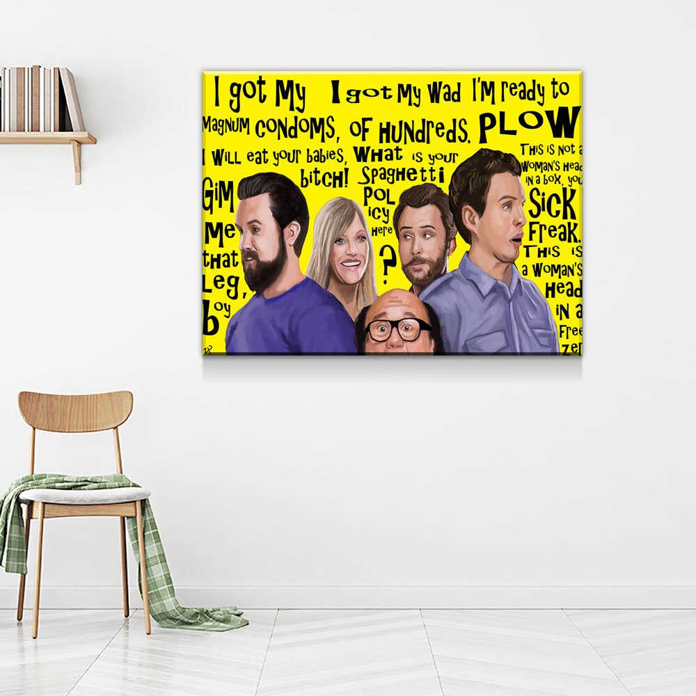 Always Sunny In Philadelphia Canvas Wall Art, Funny Sunny Quotes, Always Sunny, Home Decor, Danny Devito