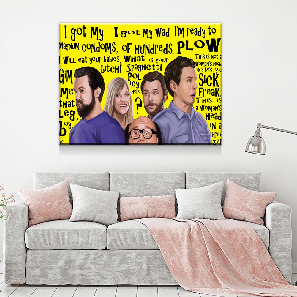 Always Sunny In Philadelphia Canvas Wall Art, Funny Sunny Quotes, Always Sunny, Home Decor, Danny Devito