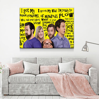 Always Sunny In Philadelphia Canvas Wall Art, Funny Sunny Quotes, Always Sunny, Home Decor, Danny Devito