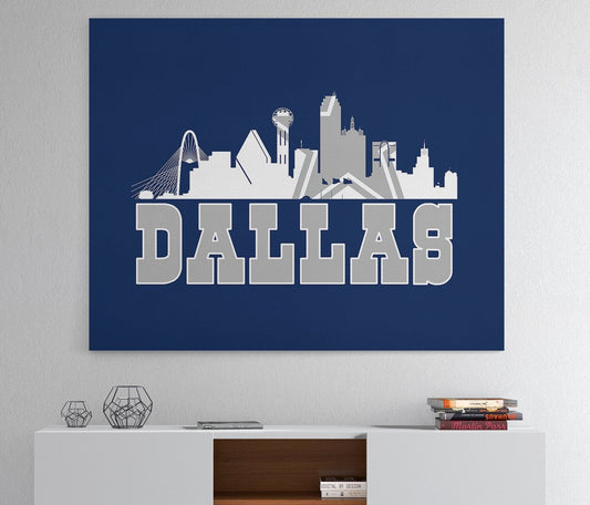 Dallas Texas Canvas Wall Art, Home Decor, Dallas Art, Dallas Texas, Dallas Decor