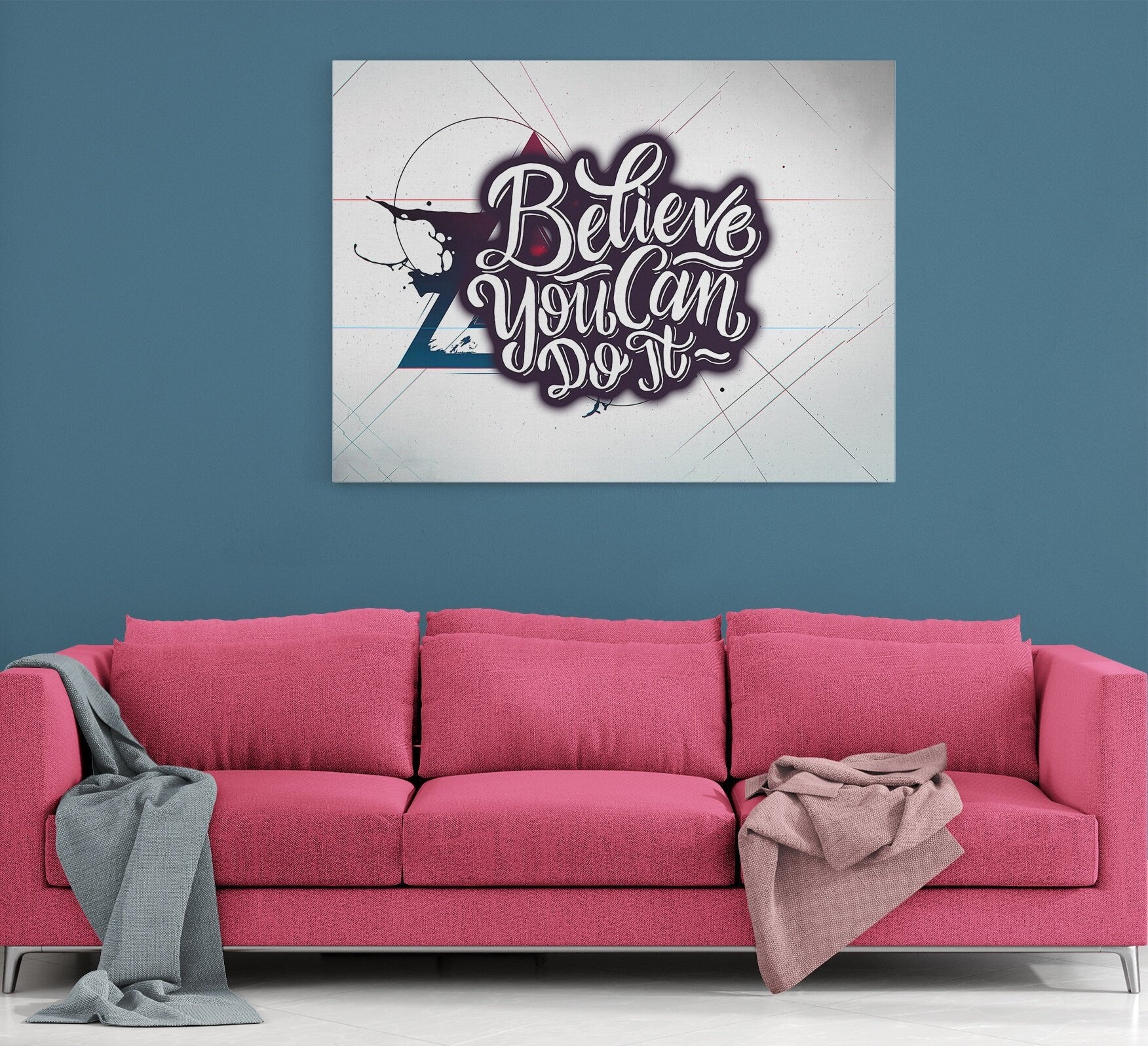 Believe You Can Do It Canvas Wall Art, Motivational Wall Decor, Motivational Office Art, Success Quotes, Motivational Quotes