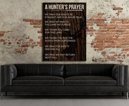 A Hunters Prayer, Canvas Wall Art, Home Decor, Hunting, Hunt, Bow Hunting, Deer Hunting, Hunting Gift 32 X 48