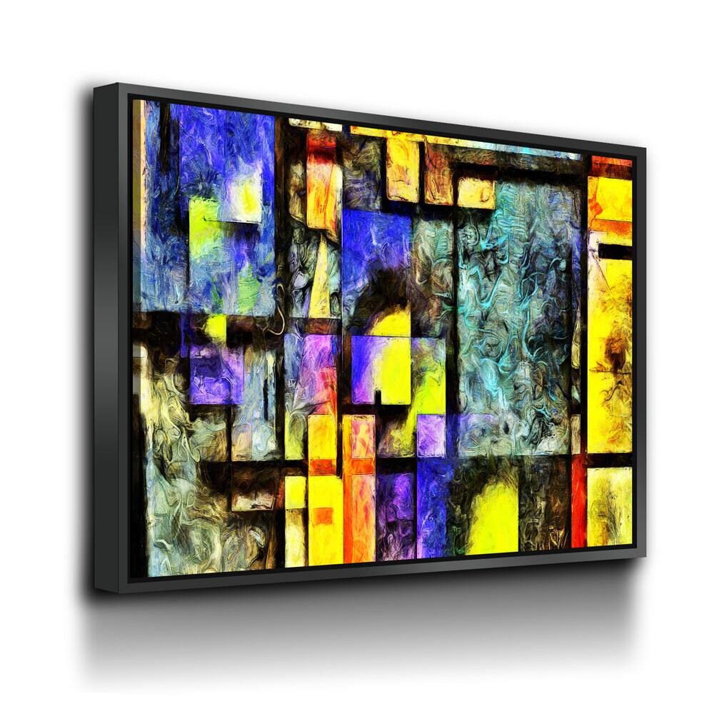 Abstract Visions Canvas Wall Art, Abstract Decor With Floating Frame