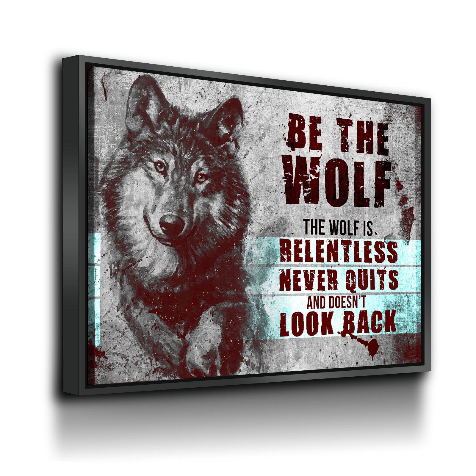 Be The Wolf Motivational Canvas Wall Art, Abstract Art, Motivational Wall Art, Home Decor, Wall Art, Motivational Wall Decor