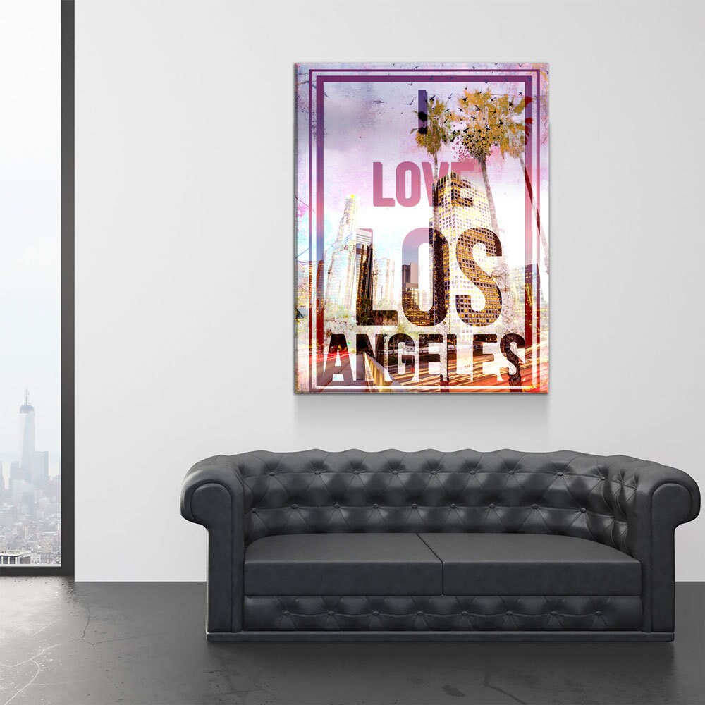 I Love Los Angeles Canvas Wall Art, California Decor, Los Angeles Art, LA Wall Art, LA Decor, Office Decor Gallery Wrap