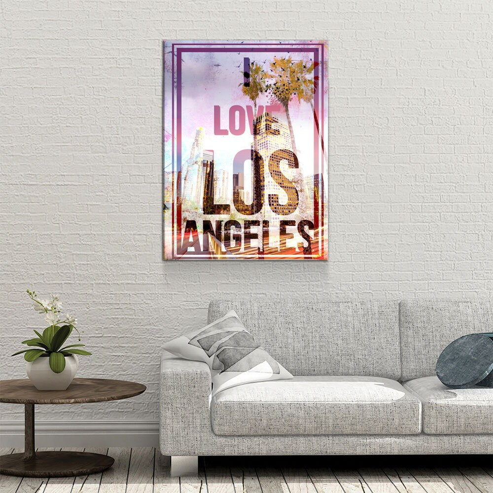 I Love Los Angeles Canvas Wall Art, California Decor, Los Angeles Art, LA Wall Art, LA Decor, Office Decor