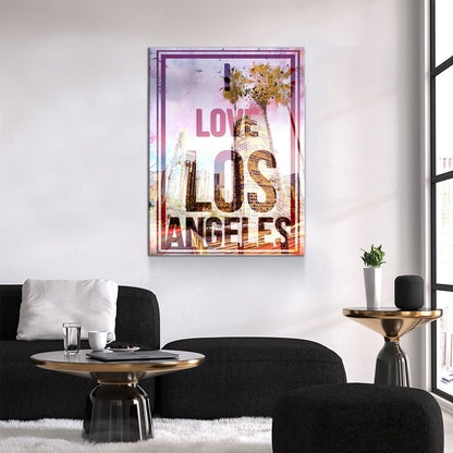 I Love Los Angeles Canvas Wall Art, California Decor, Los Angeles Art, LA Wall Art, LA Decor, Office Decor