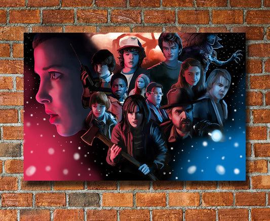 Stranger Things Crew Canvas Wall Art 36 X 24