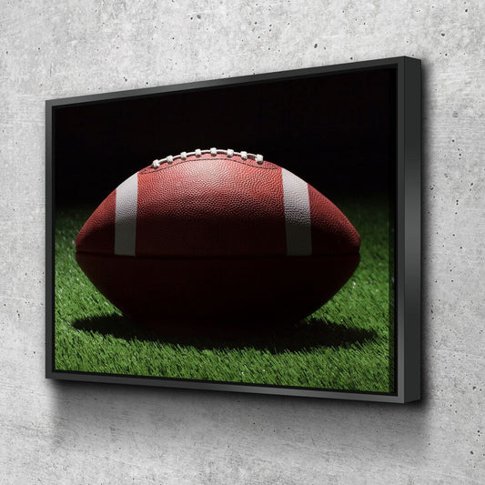 Football On The Field Canvas Wall Art, American Football Print, Football Lover Gift, Man Cave Gift, Football Gift, Game Day Decor With Floating Frame