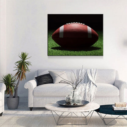 Football On The Field Canvas Wall Art, American Football Print, Football Lover Gift, Man Cave Gift, Football Gift, Game Day Decor