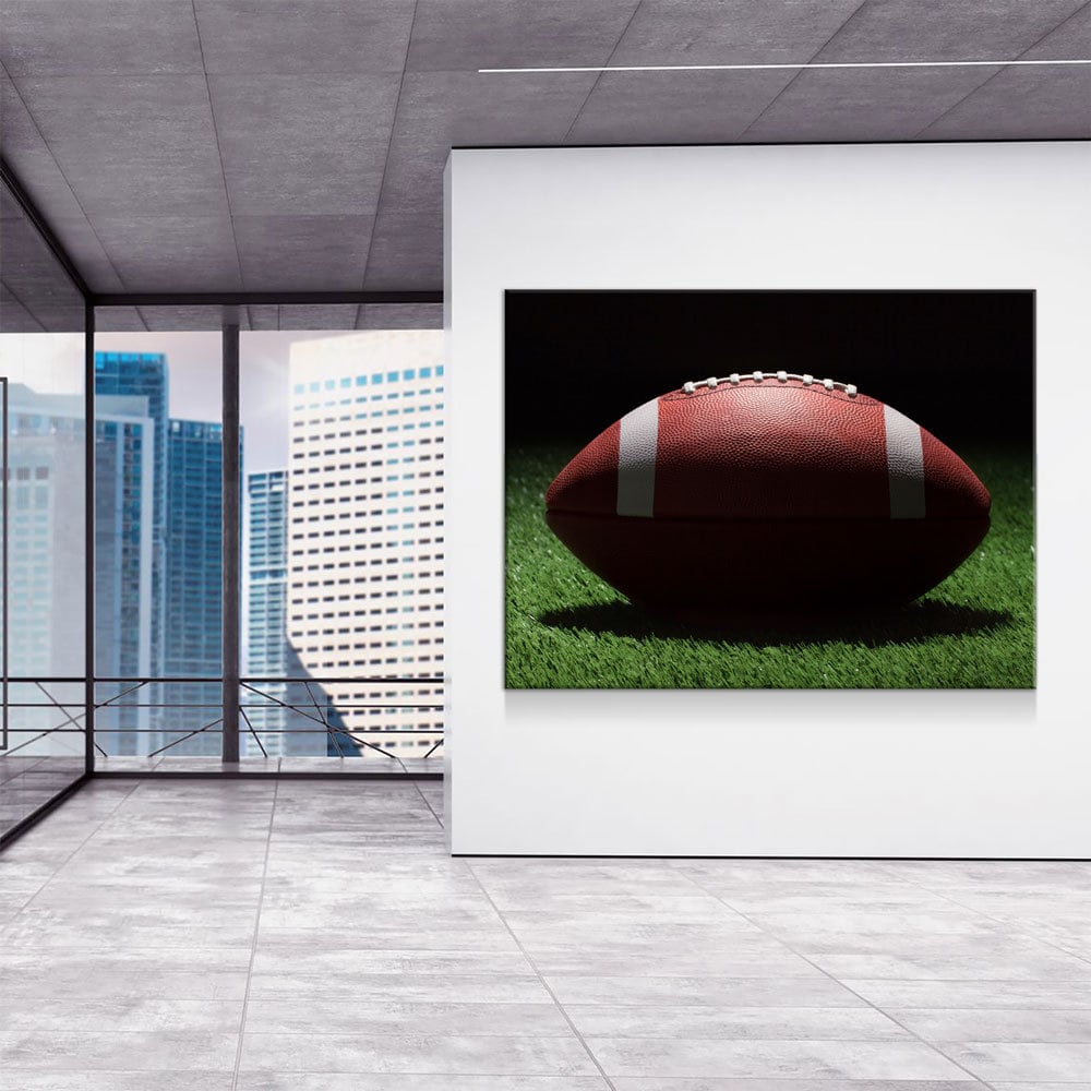 Football On The Field Canvas Wall Art, American Football Print, Football Lover Gift, Man Cave Gift, Football Gift, Game Day Decor