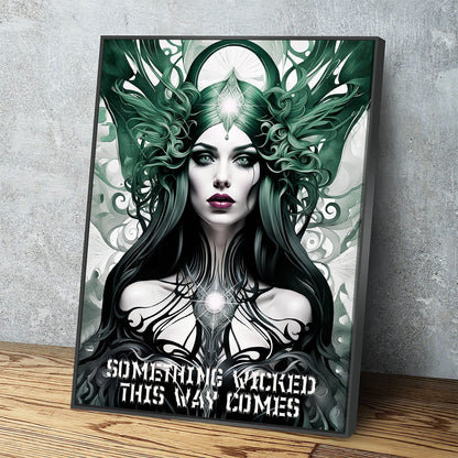 Something Wicked This Way Comes Canvas Wall Art, Dark Fantasy Art, Fantasy Decor, Witch Decor
