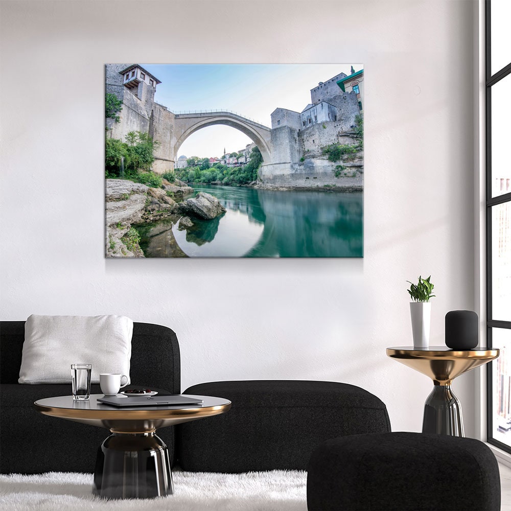Bosnia Old Bridge Canvas Wall Art, Stari Most Print, Mostar Bridge Print, Mostar Bridge Canvas Art, Bosnia and Herzegovina Wall Art, Bosnia