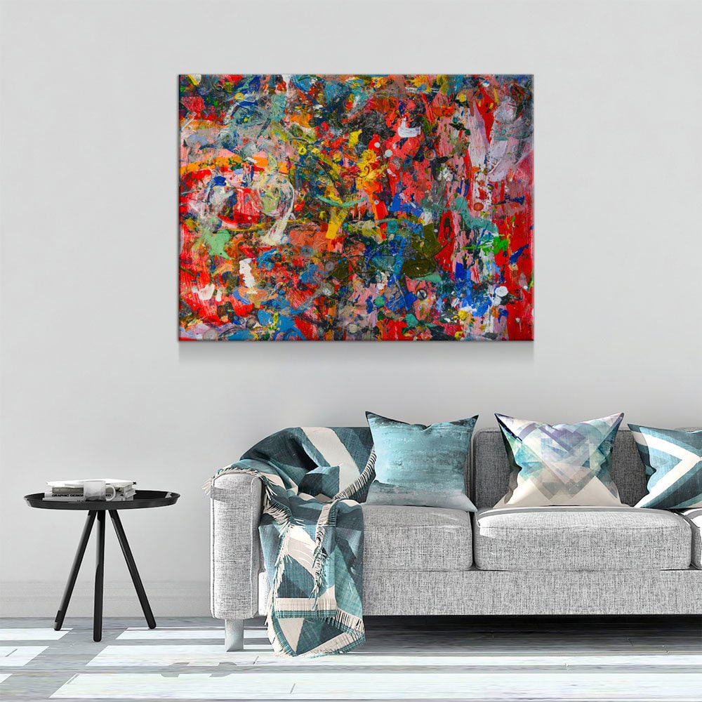 Bold Abstract Paint Strokes Canvas Wall Art, Paint Strokes Print, Abstract Paint Decor, Brush Stroke Art Print