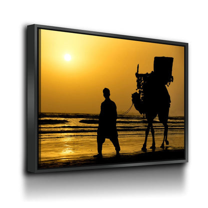 The Famous Camel Ride Canvas Wall Art, Karachi Wall Art, Karachi Pakistan Decor, Sea View, Karachi Beach, Karachi Sunset, Pakistan Decor