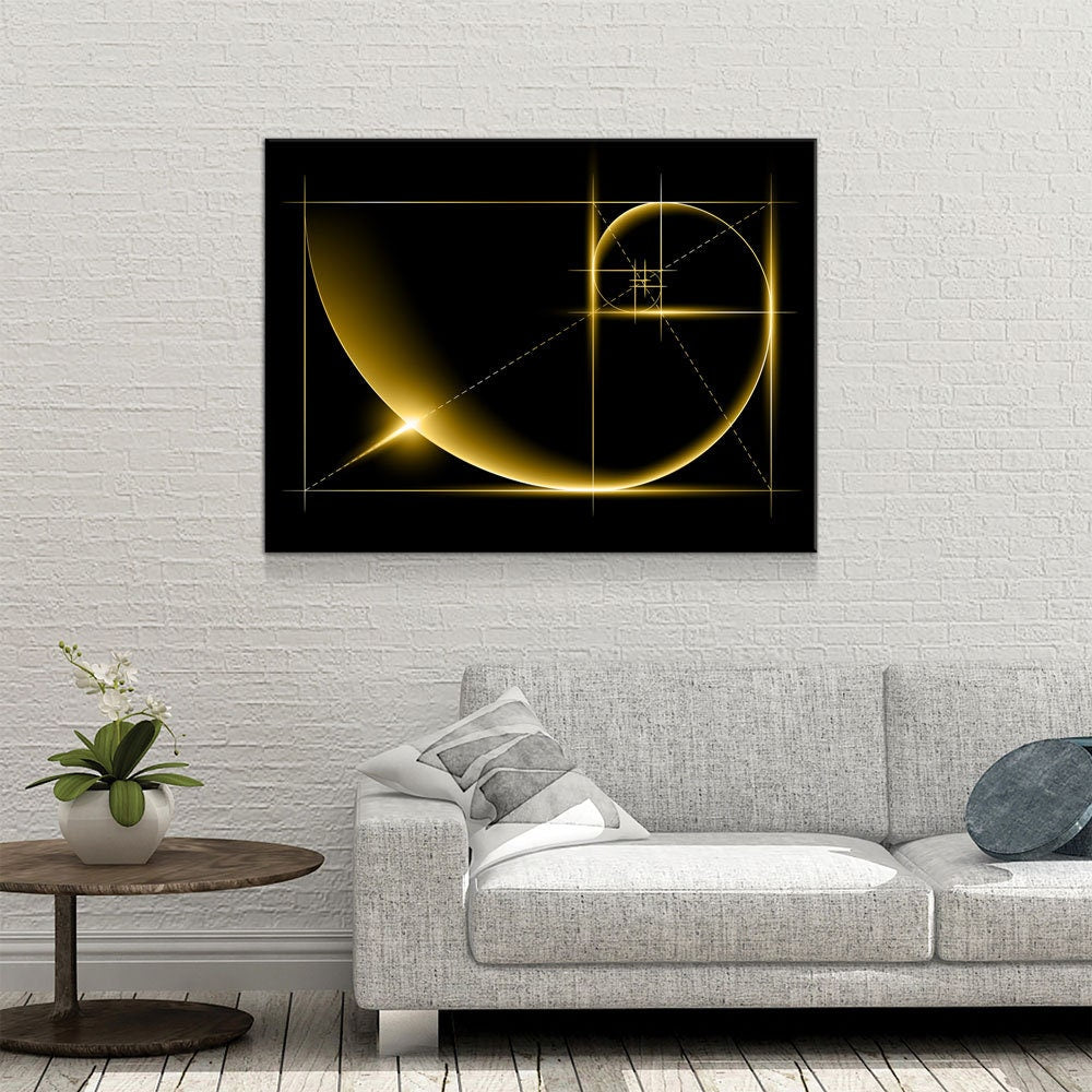 Fibonacci Canvas Wall Art, The Golden Ratio Wall Art, Minimalist Decor, Golden Ratio Canvas, Fibonacci Wall Art, Fibonacci Spiral Gallery Wrap