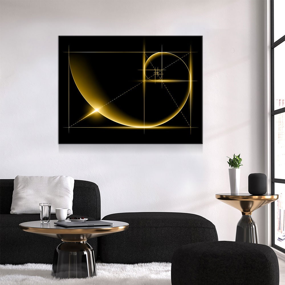 Fibonacci Canvas Wall Art, The Golden Ratio Wall Art, Minimalist Decor, Golden Ratio Canvas, Fibonacci Wall Art, Fibonacci Spiral