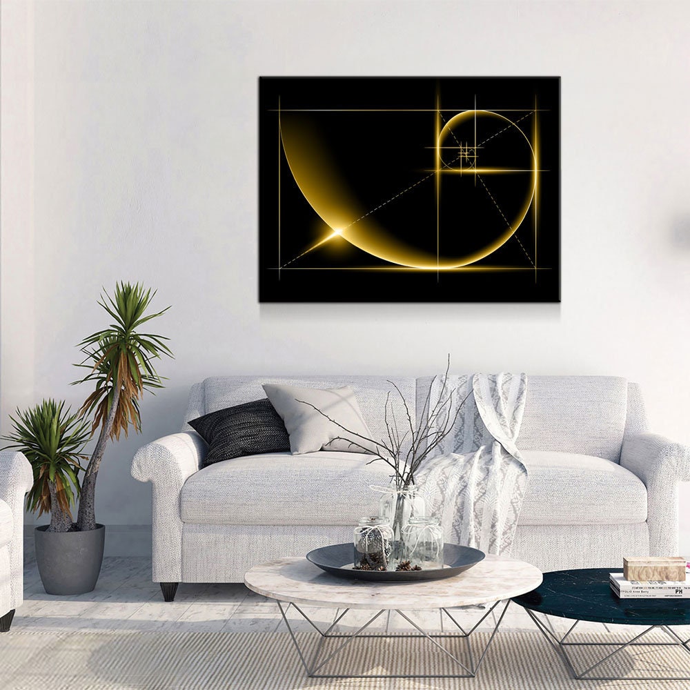 Fibonacci Canvas Wall Art, The Golden Ratio Wall Art, Minimalist Decor, Golden Ratio Canvas, Fibonacci Wall Art, Fibonacci Spiral