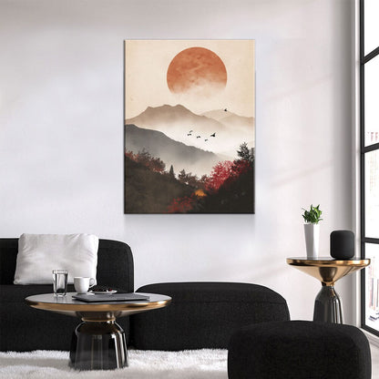 Japandi Zen Style Canvas Wall Art, Japandi Art, Japanese Wall Art, Japandi Decor, Japandi Art Print, Minimalist Art, Earthy Art