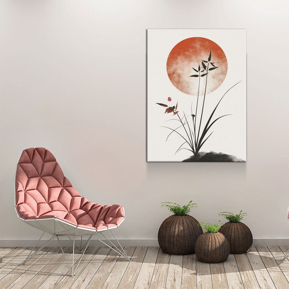 Japandi Minimalist Style Canvas Wall Art, Japandi Art, Japanese Wall Art, Japandi Decor, Japandi Zen Wall Art, Minimalist Art, Earthy Art