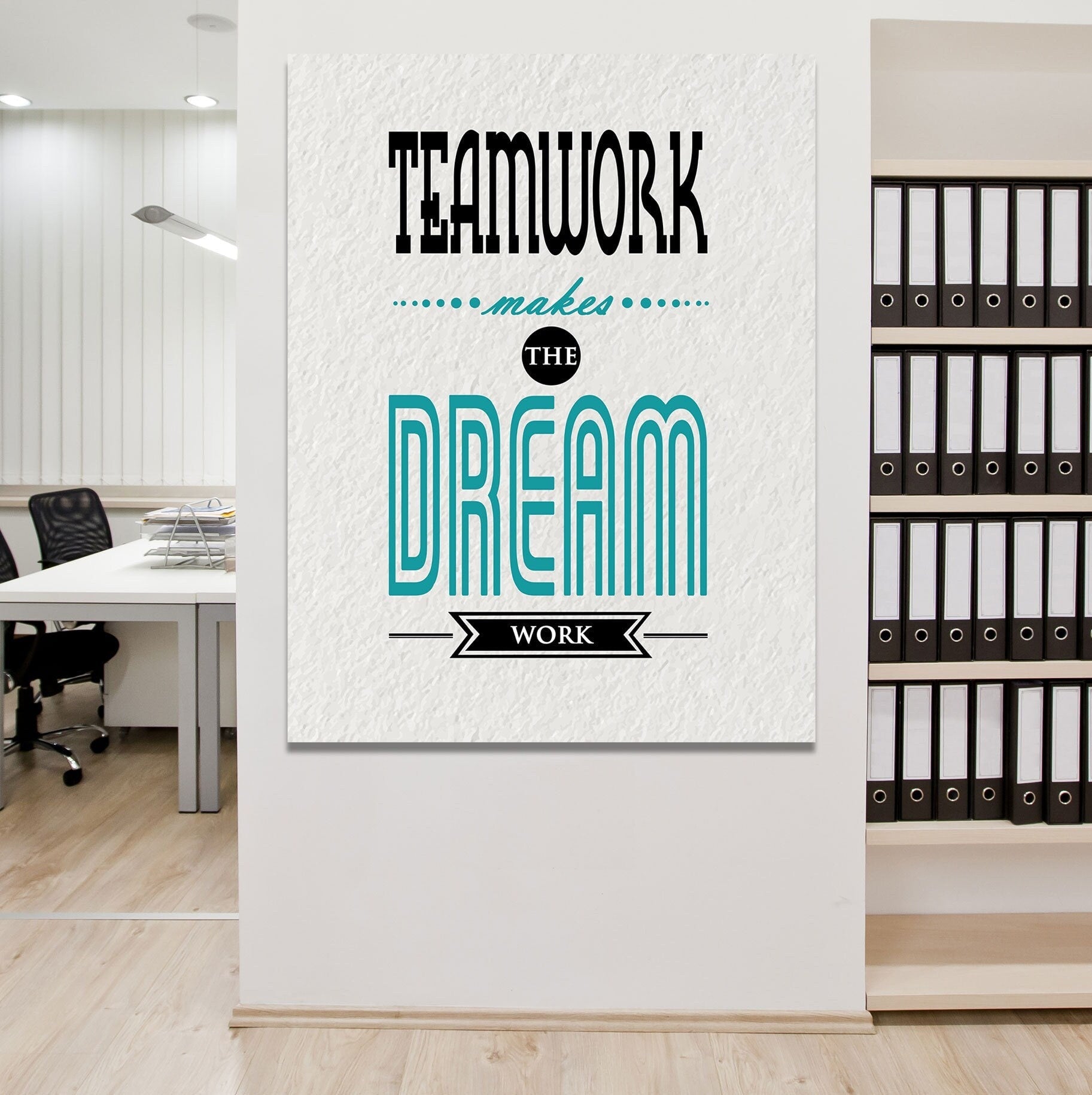 Teamwork Makes The Dreamwork Canvas Print, Motivational Wall Art For Work Place Or School, Office Decor, Team, Office Wall Art, Office Art Gallery Wrap