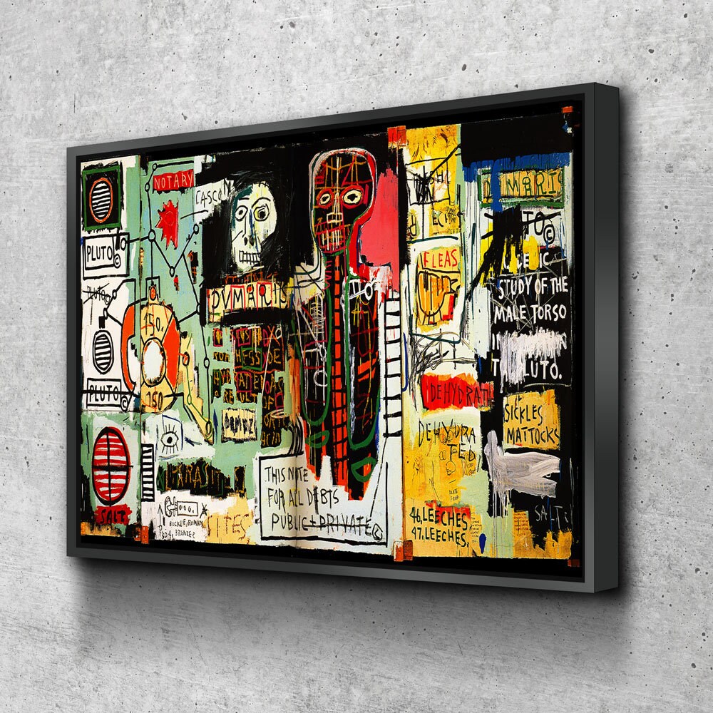 Graffiti Street Art Canvas Wall Art, Abstract Art With Floating Frame