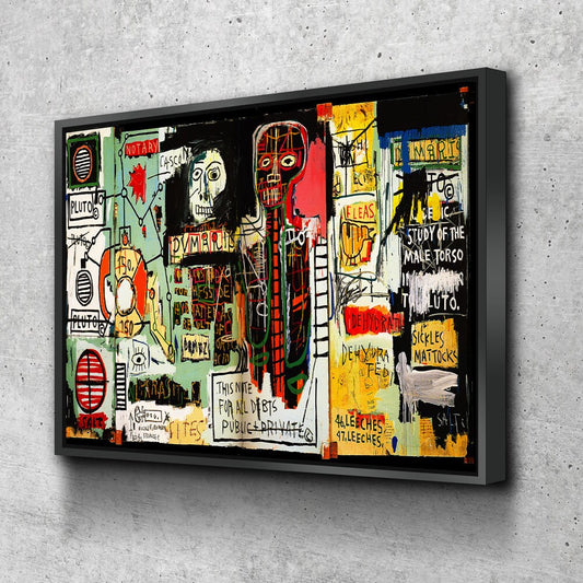 Graffiti Street Art Canvas Wall Art, Abstract Art With Floating Frame