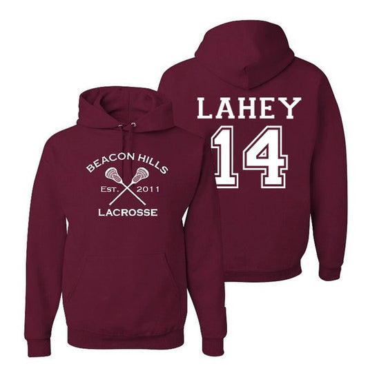 Lahey 14 Teen Wolf Hoodie Beacon Hills Inspired Lacrosse Hoodie - ISAAC LAHEY 14