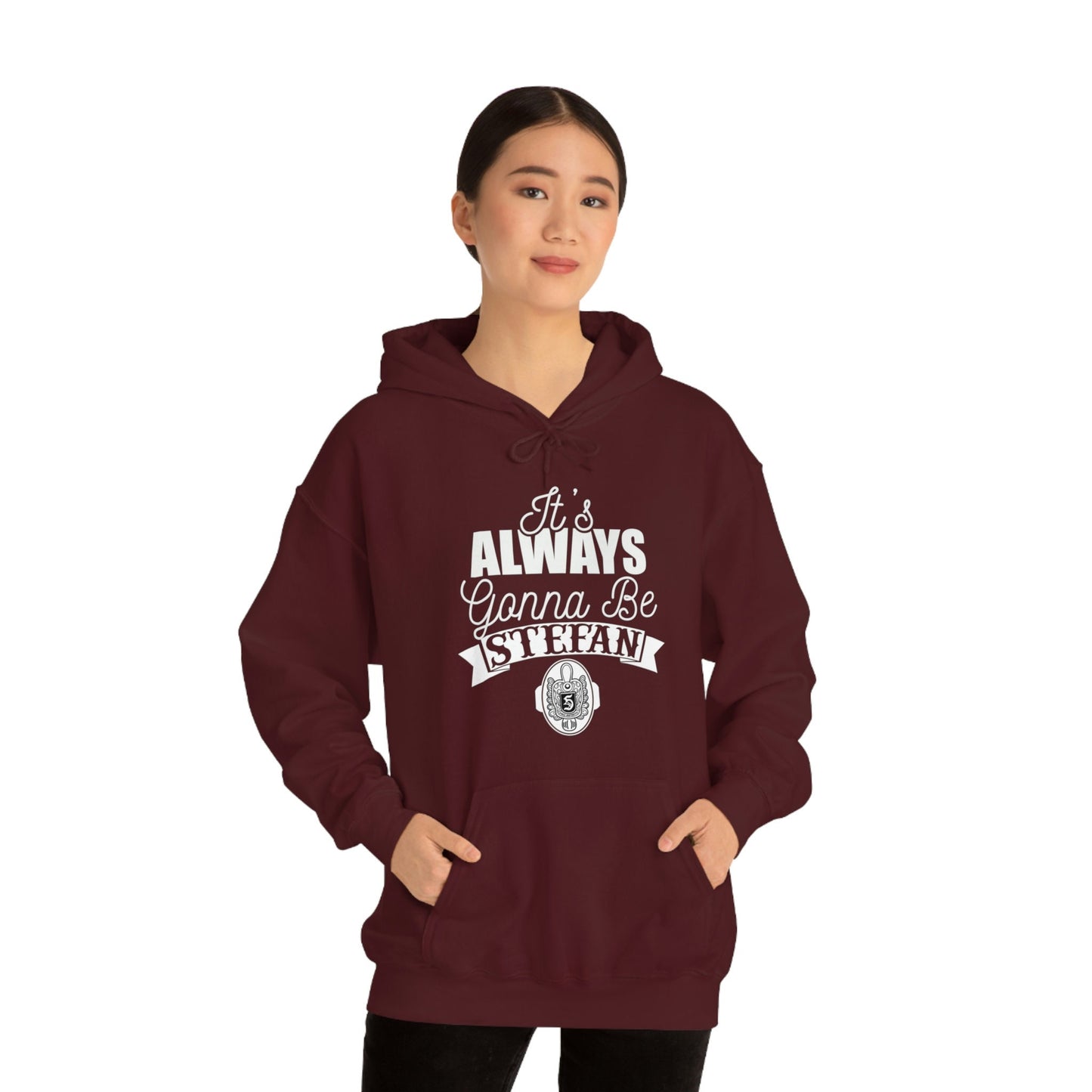 It's Always Gonna Be Stefan Hoodie, Vampire Diaries Inspired Design Stefan Hooded Sweatshirt
