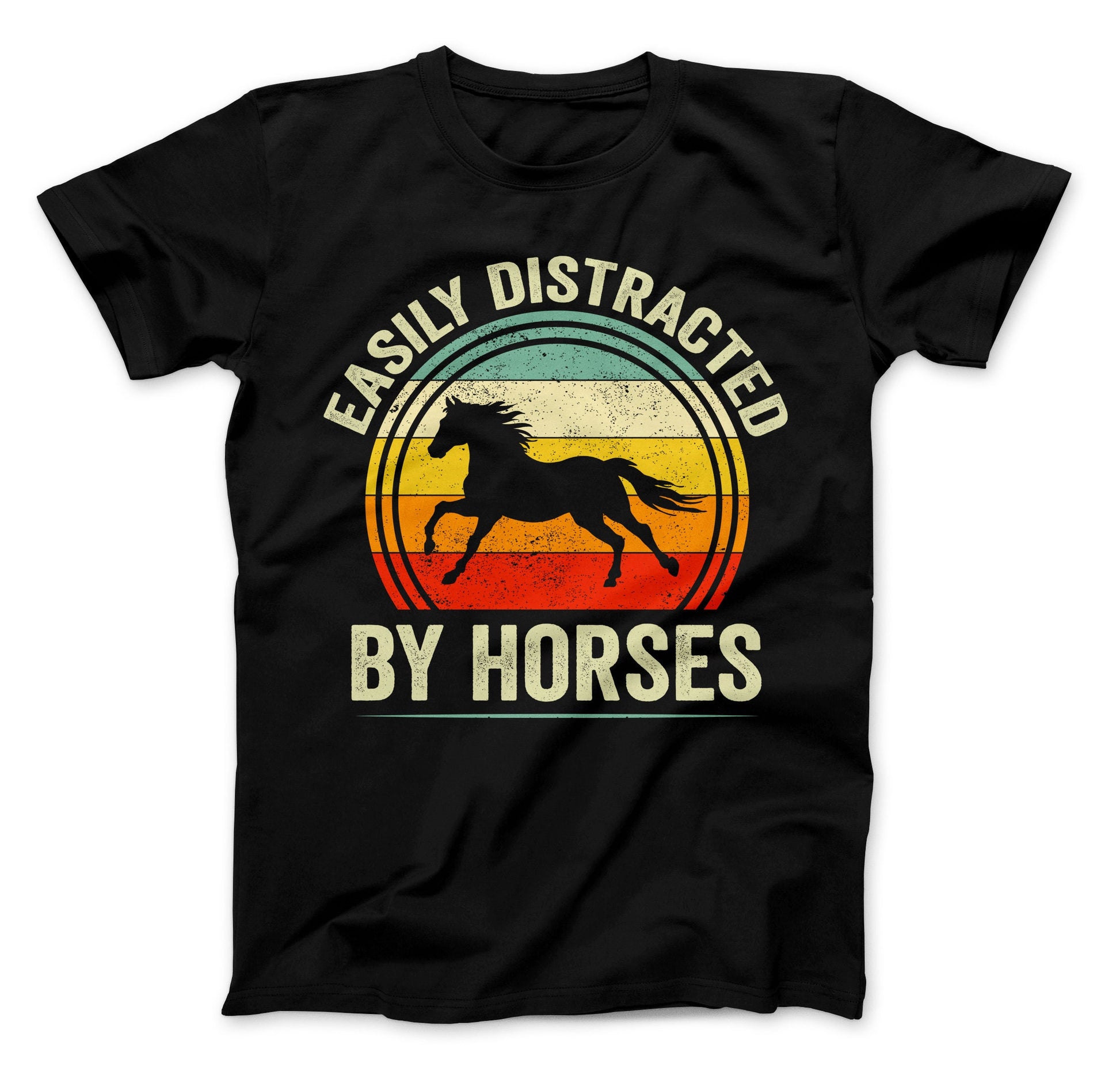 Easily Distracted By Horses T-Shirt, Horse Shirt, Funny Horses Shirt, Easily Distracted By Horses Shirt, Horse Riding Shirt, Equestrian Tee