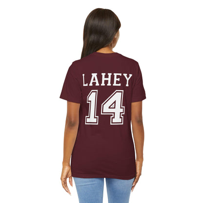 Isaac Lahey 14 Teen Wolf Beacon Hills Inspired Lacrosse Adult Fashion T-Shirt - Maroon
