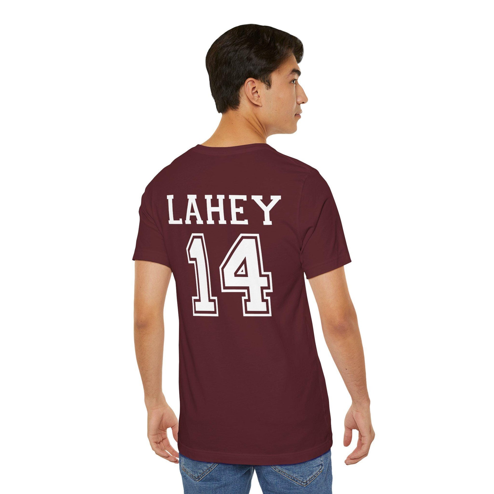 Isaac Lahey 14 Teen Wolf Beacon Hills Inspired Lacrosse Adult Fashion T-Shirt - Maroon