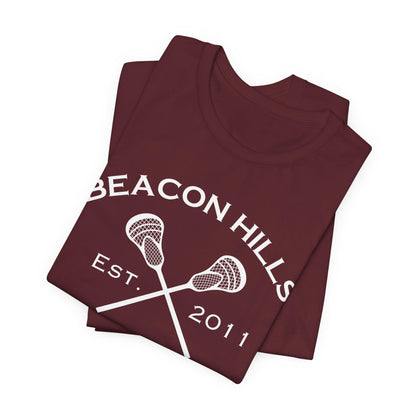 Isaac Lahey 14 Teen Wolf Beacon Hills Inspired Lacrosse Adult Fashion T-Shirt - Maroon