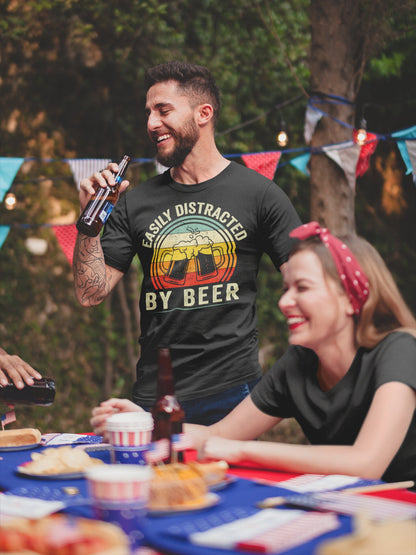 Easily Distracted By Beer T-Shirt, Beer Drinking Shirt, Funny Beer Shirt, Easily Distracted By Beer Shirt, Best Beer Drinking Shirt