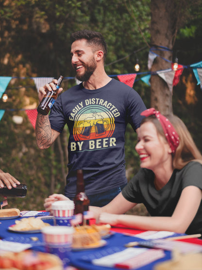 Easily Distracted By Beer T-Shirt, Beer Drinking Shirt, Funny Beer Shirt, Easily Distracted By Beer Shirt, Best Beer Drinking Shirt