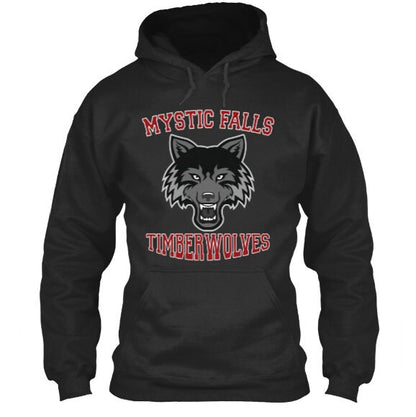 Mystic Falls Timberwolves Salvatore 17 Hoodie, Vampire Diaries Inspired Design, Mystic Falls High School, Virginia, Salvatore 17