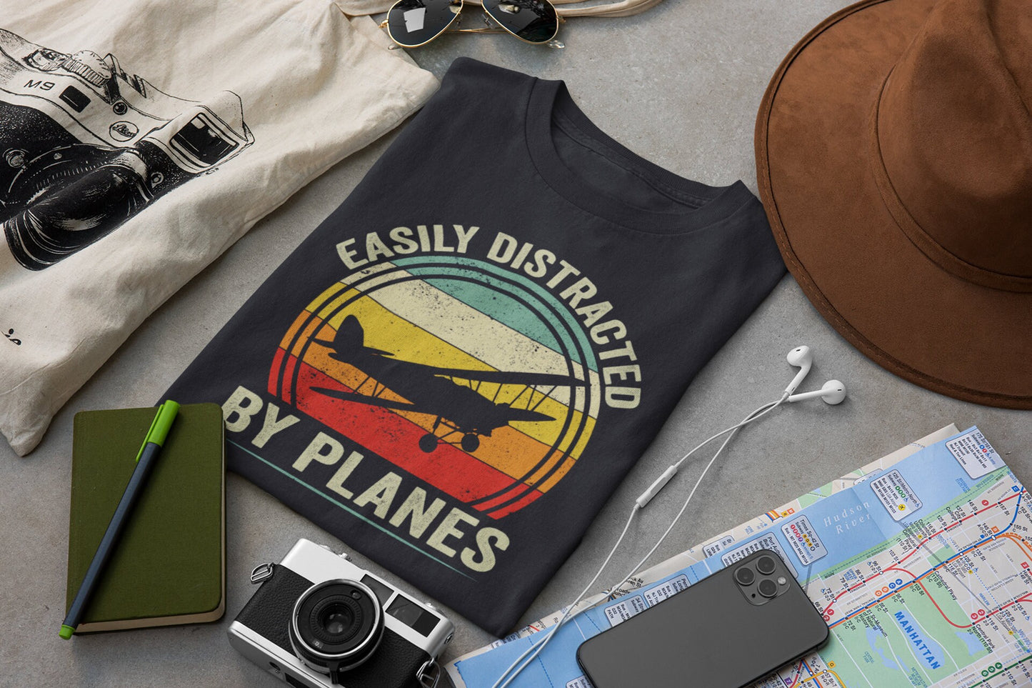 Easily Distracted By Planes T-Shirt, Airplane Shirt, Funny Airplane Shirt, Easily Distracted By Planes Shirt, Air Show Shirt