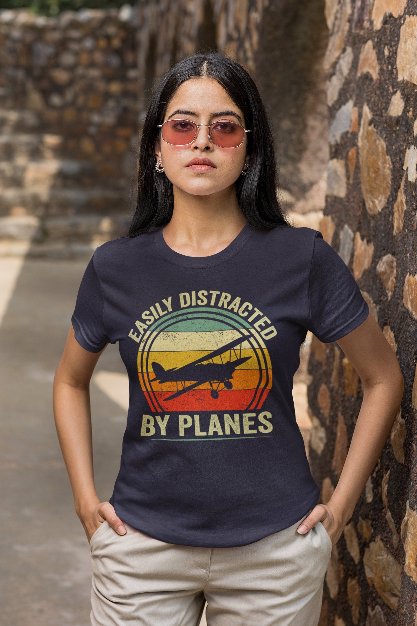 Easily Distracted By Planes T-Shirt, Airplane Shirt, Funny Airplane Shirt, Easily Distracted By Planes Shirt, Air Show Shirt