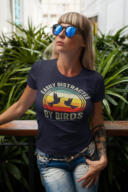Easily Distracted By Birds T-Shirt, Birds Watching Shirt, Funny Birds Shirt, Easily Distracted By Birds Shirt, Bird Lovers Shirt