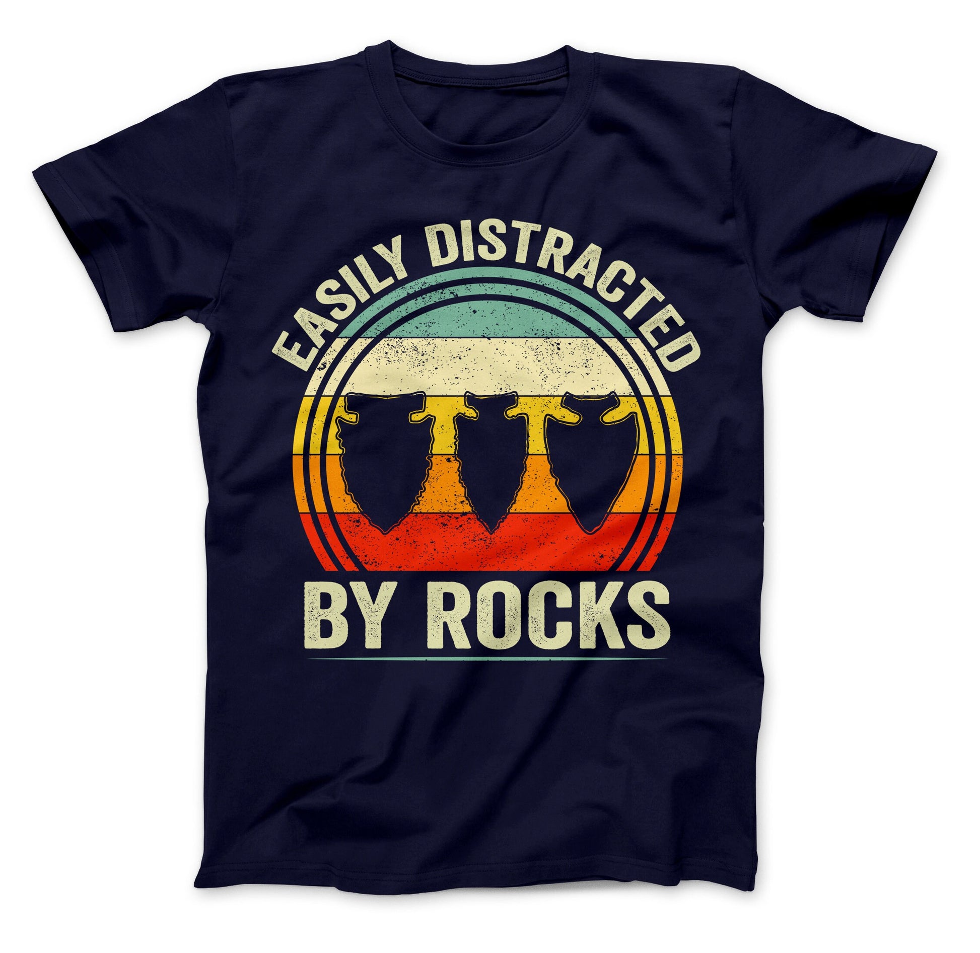 Easily Distracted By Rocks T-Shirt, Arrowhead Hunting, Rockhounding Shirt, Ancient Artifacts Hunting Shirt