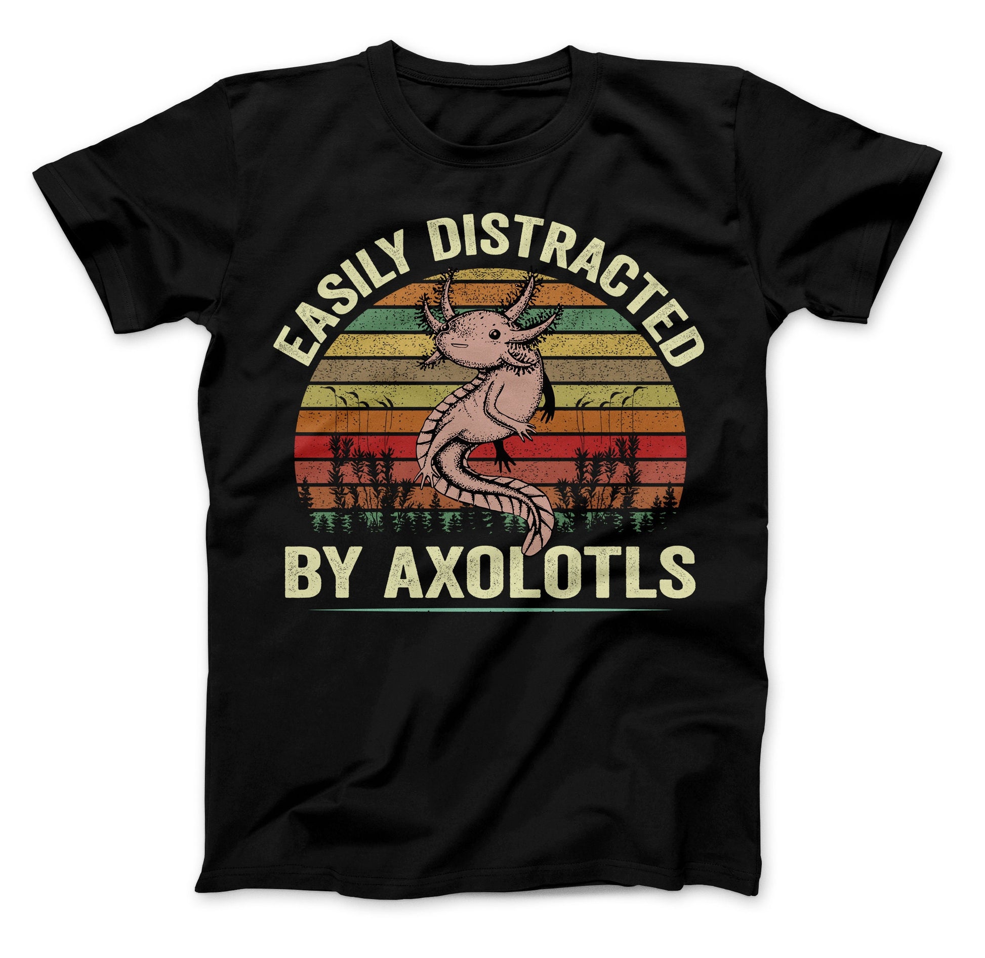 Easily Distracted By Axolotls T-Shirt, Axolotl Shirt, Mexican Walking Fish Shirt, Salamander Shirt, Axolotls Shirt