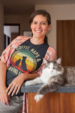 Image of Vet Coffee Shirt, Coffee, Naps & Saving Animals, Veterinarian Coffee T-Shirt, Rescue Animals Shirt, Animal Rescue Shirt, Vet Shirt