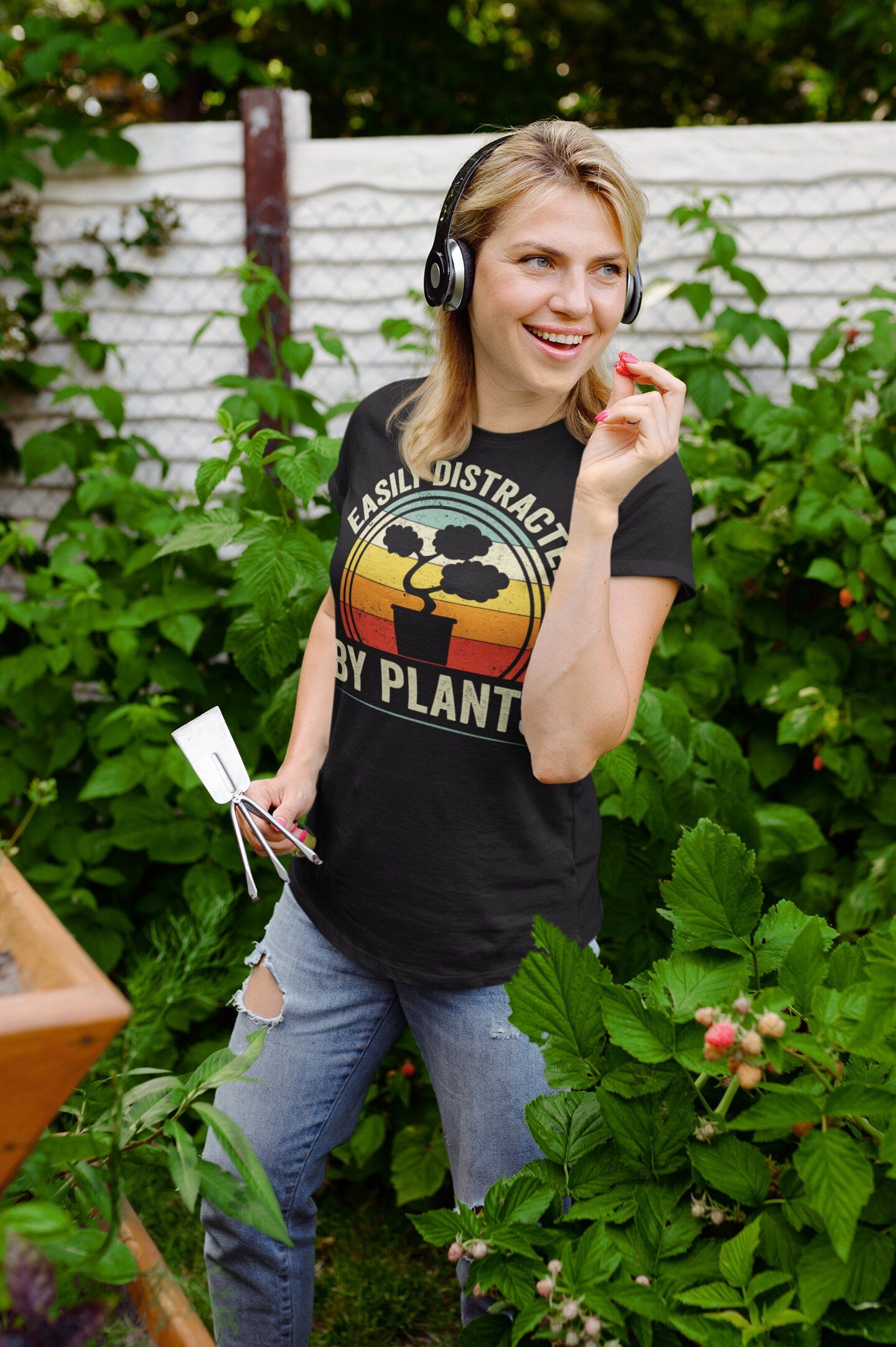 Easily Distracted By Plants T-Shirt, Plant Shirt, Funny Gardening Shirt, Easily Distracted By Plants Shirt, Bonsai Tree Shirt