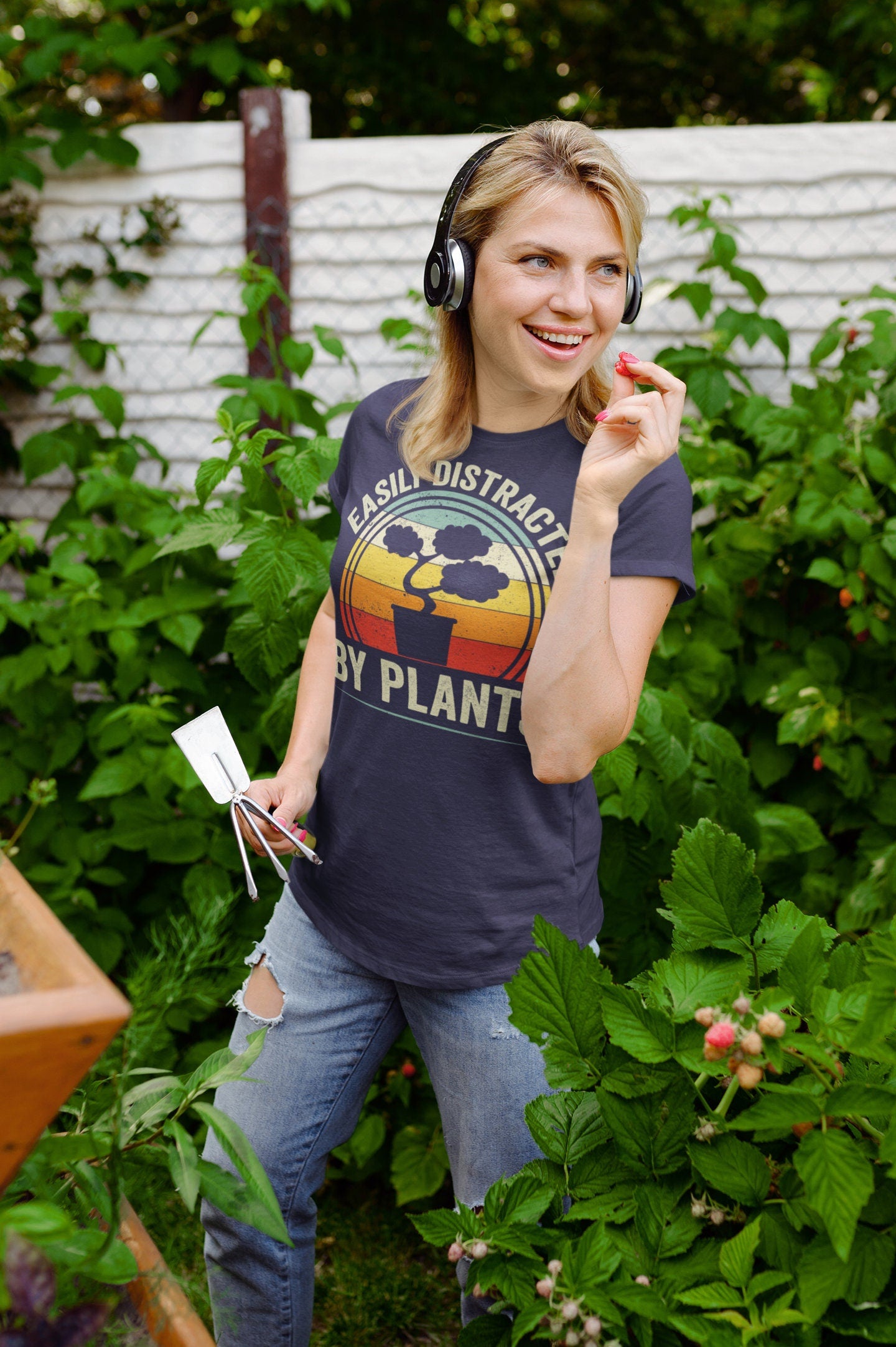 Easily Distracted By Plants T-Shirt, Plant Shirt, Funny Gardening Shirt, Easily Distracted By Plants Shirt, Bonsai Tree Shirt