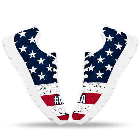 Image of #MAGA Trump Ladies Sneakers, Make America Great Again, Trump Shoes