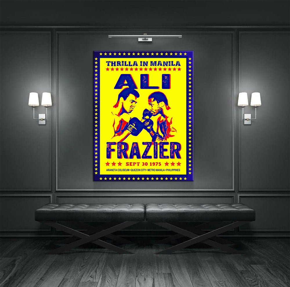 Ali Frazier Fight Night Canvas Wall Art, Thrilla In Manila